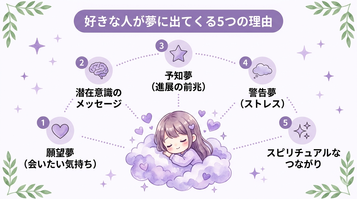 好きな人が夢に出てくる5つの理由