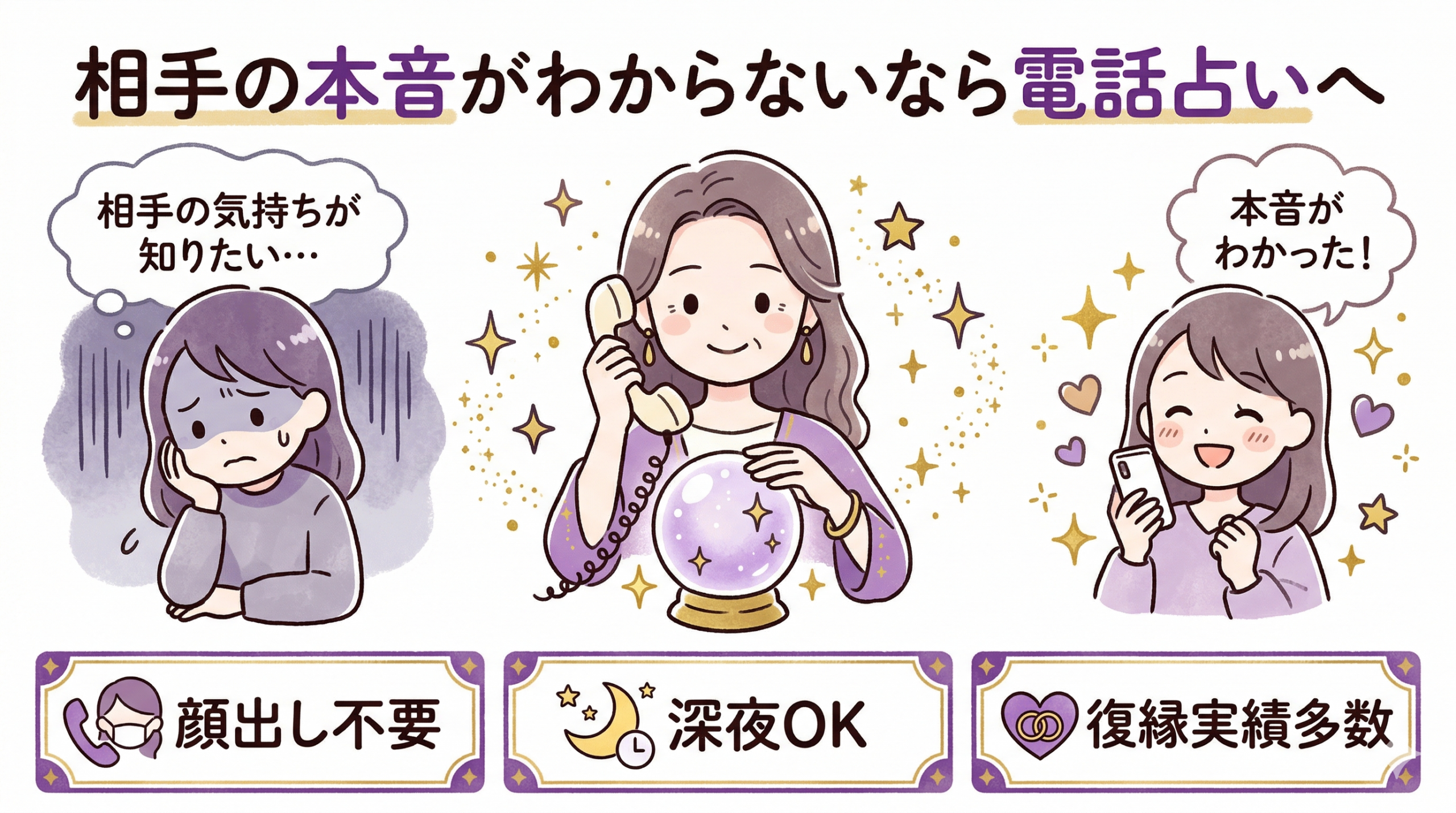 電話占いで相手の本音を知る