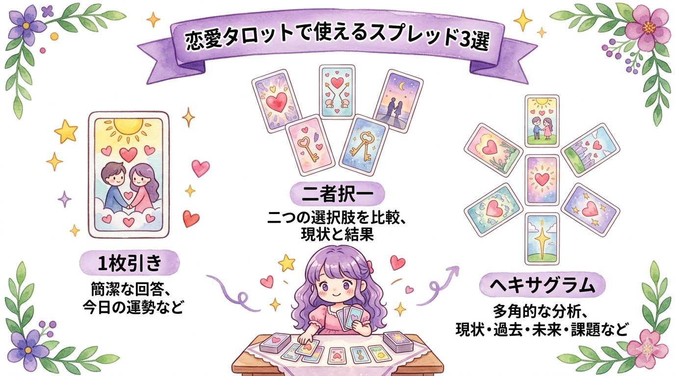 恋愛タロットで使えるスプレッド3選