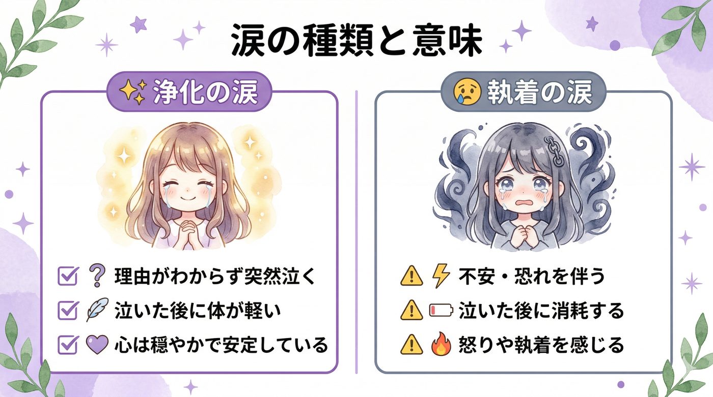涙の種類と意味（浄化の涙vs執着の涙）