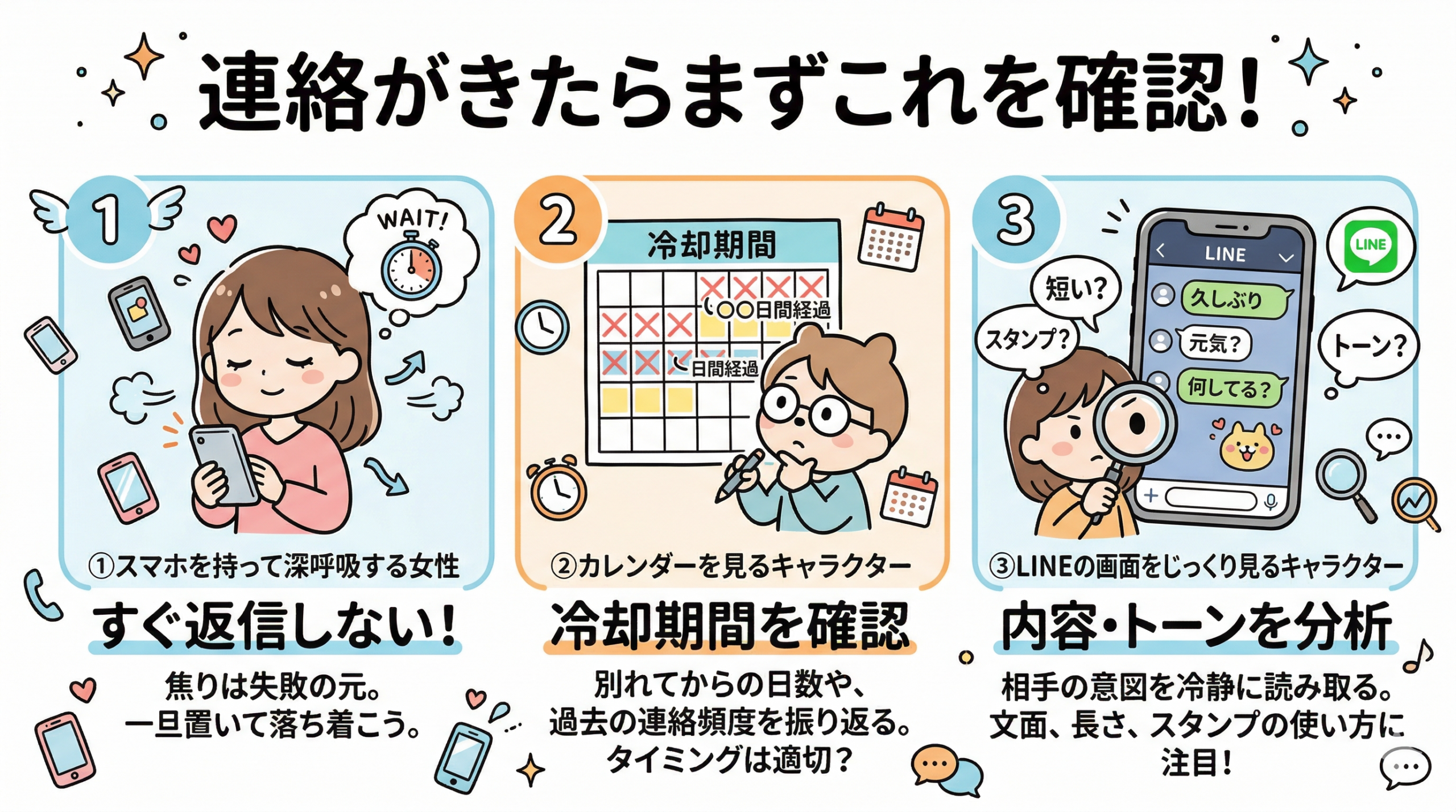 連絡がきたらまず確認すること