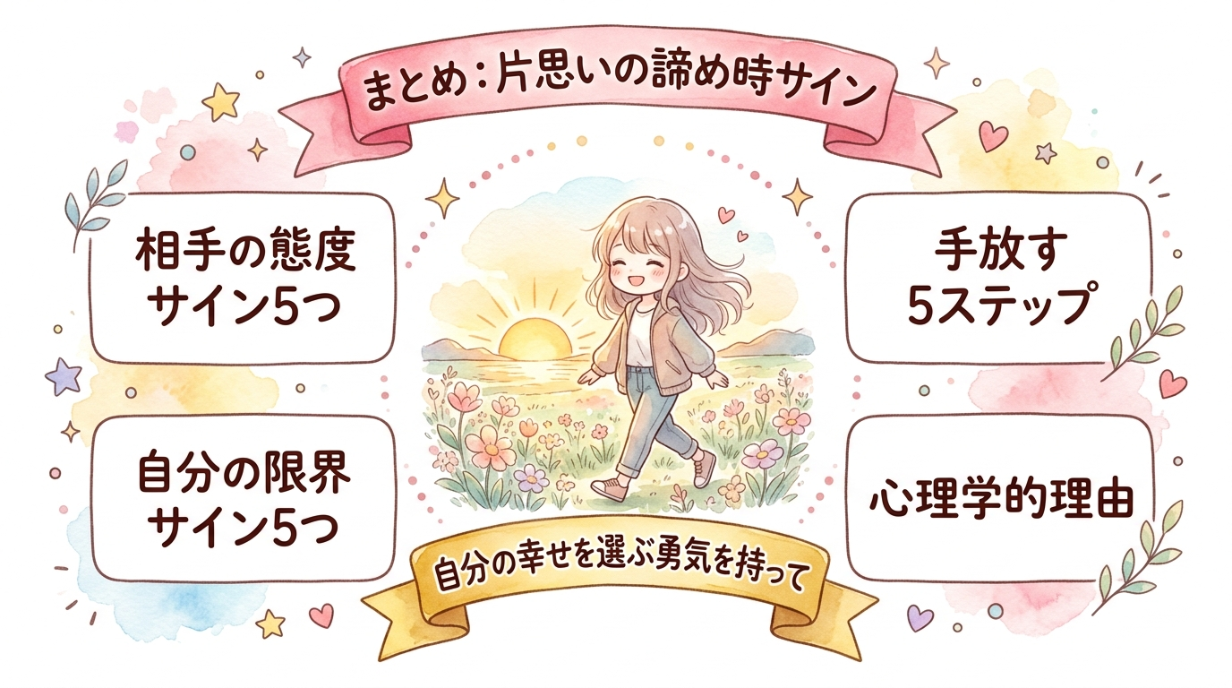 まとめ：片思いの諦め時サイン