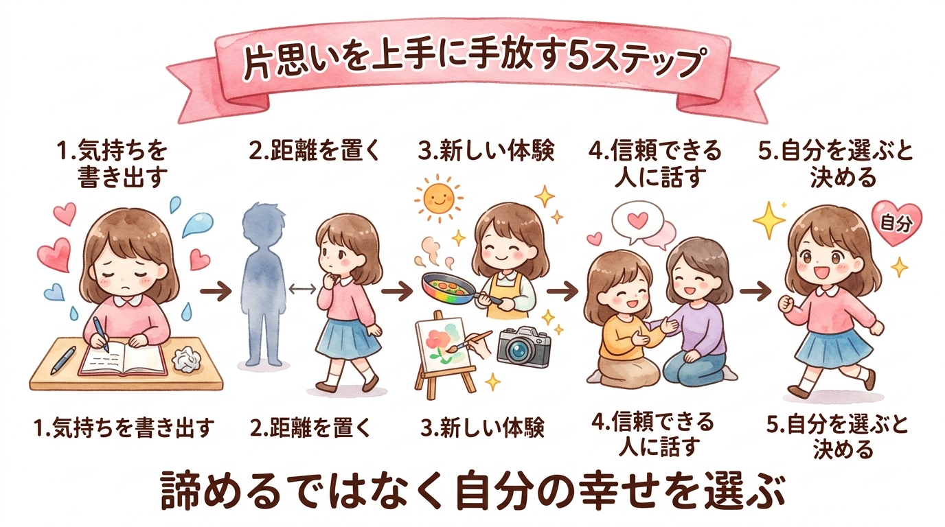 片思いを上手に手放す5つのステップ
