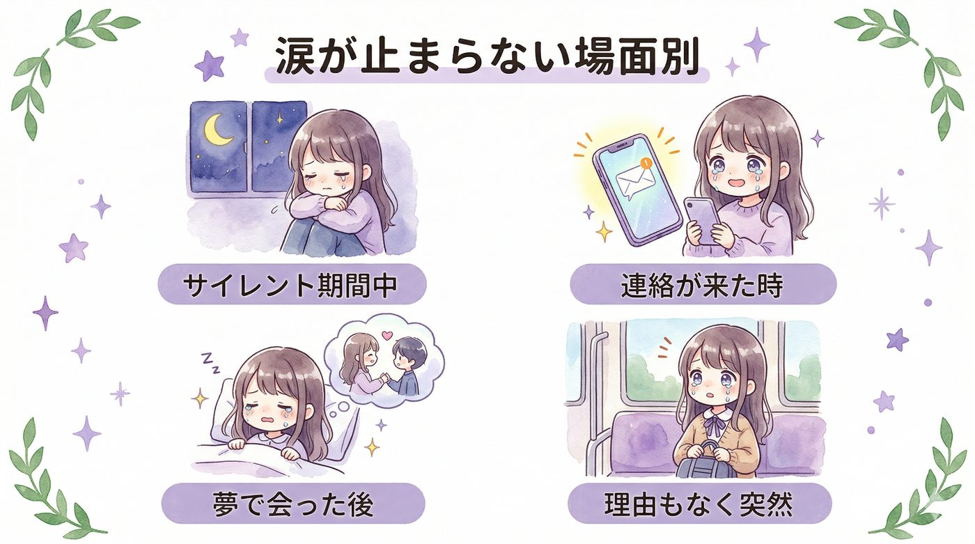 涙が止まらない場面別シチュエーション