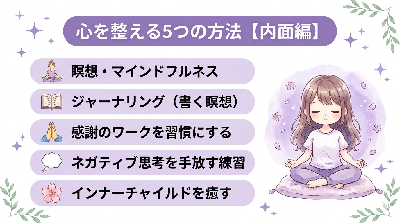 サイレント期間の自分磨き内面編・心を整える5つの方法