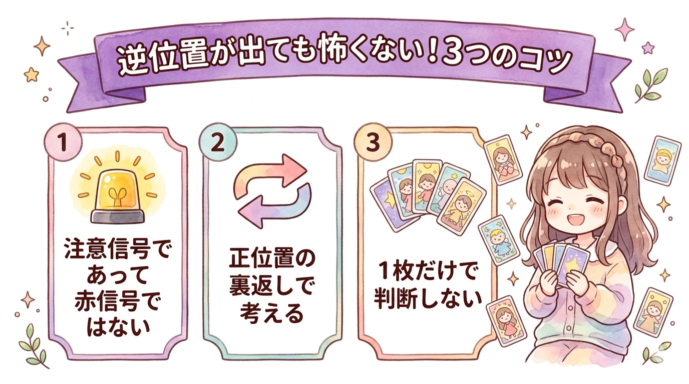 逆位置が出ても怖くない正しい解釈の3つのコツ