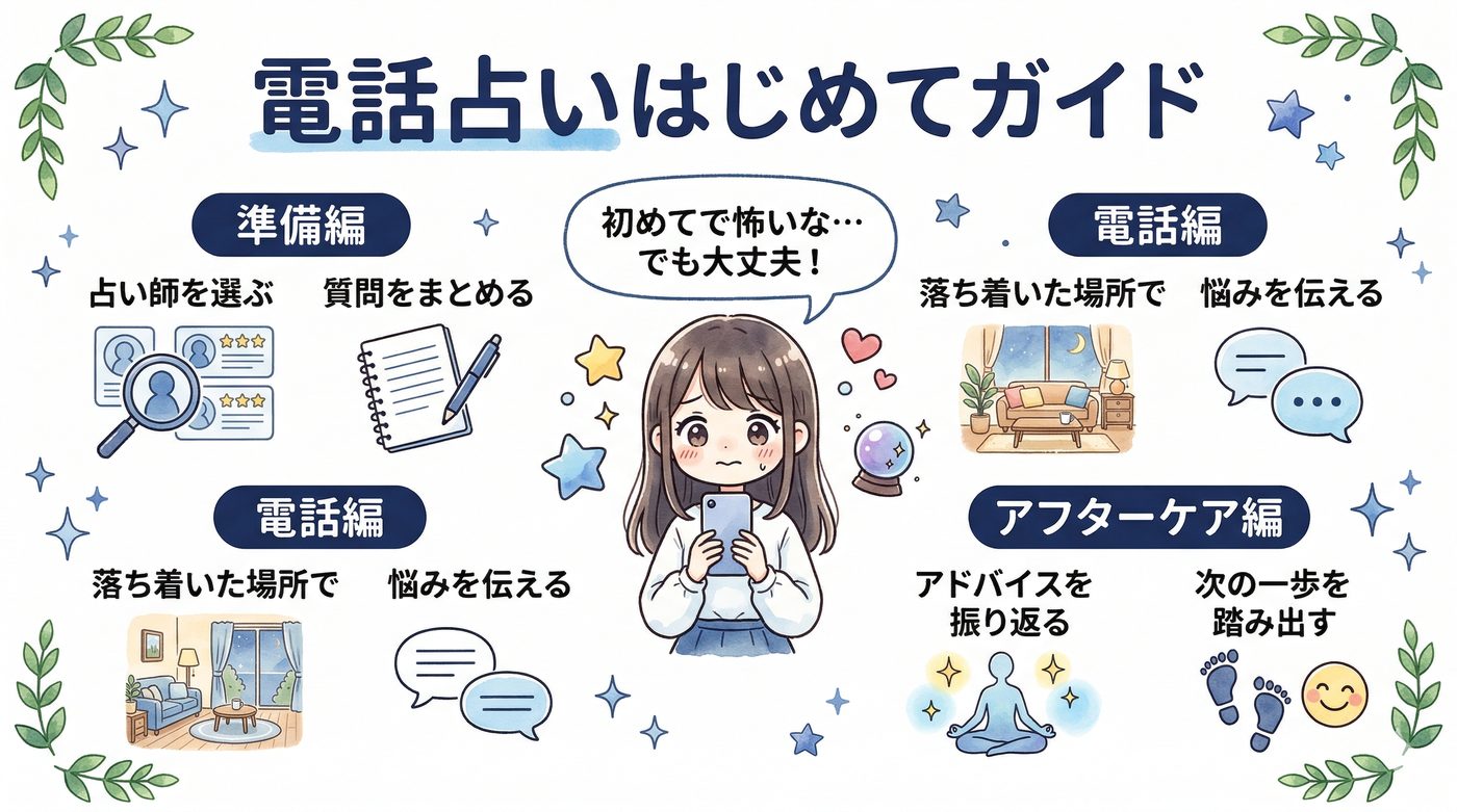 電話占いが初めてで怖い人へ｜不安・緊張を解消して安心して使う完全ガイド