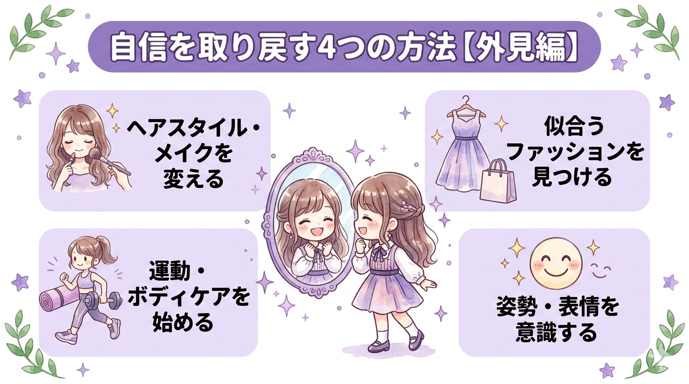 サイレント期間の自分磨き外見編・自信を取り戻す4つの方法