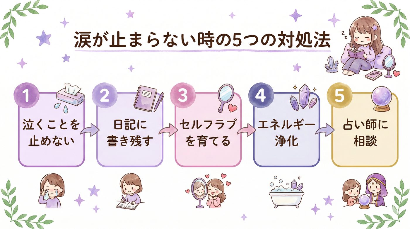 涙が止まらない時の5つの対処法