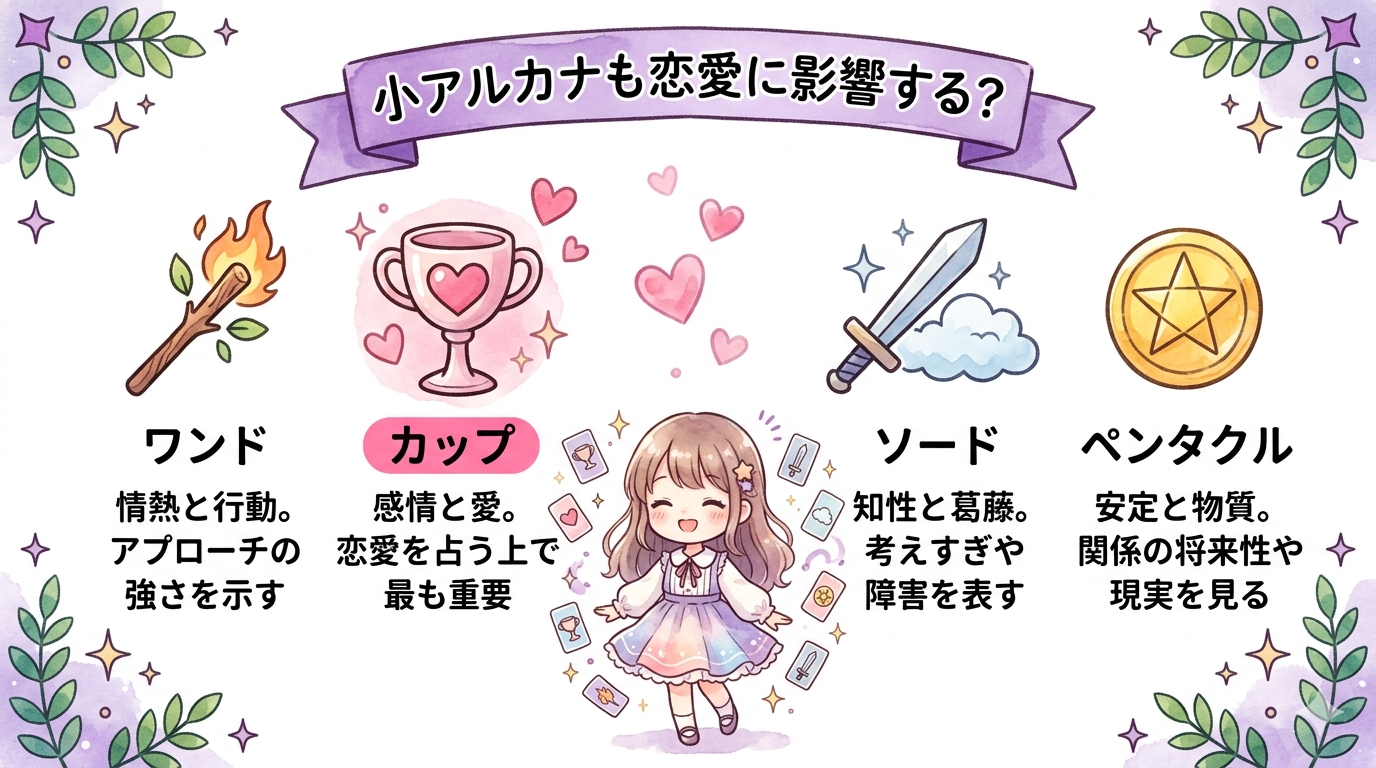 タロットの小アルカナも恋愛に影響する