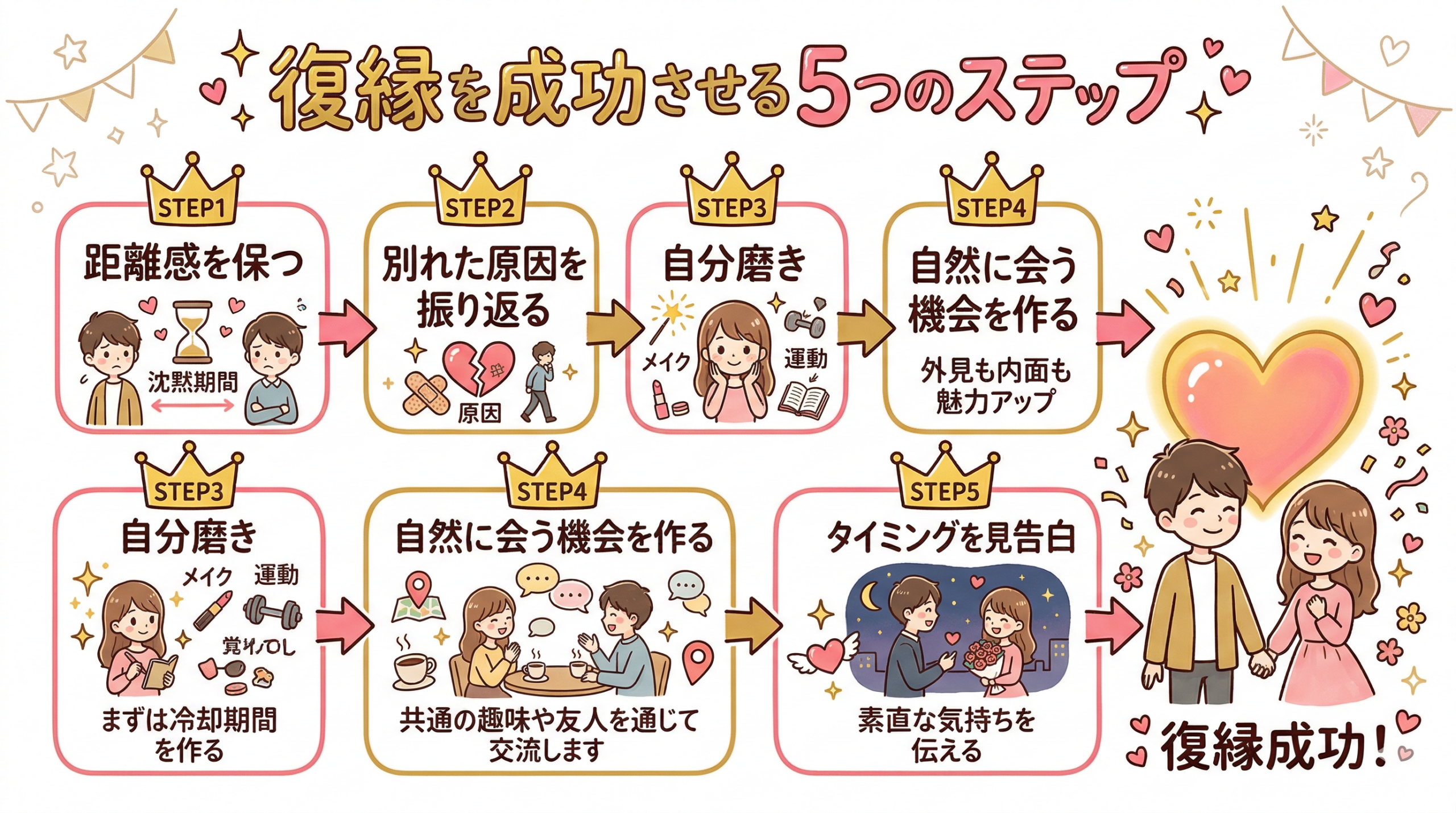 復縁を成功させる5つのステップ