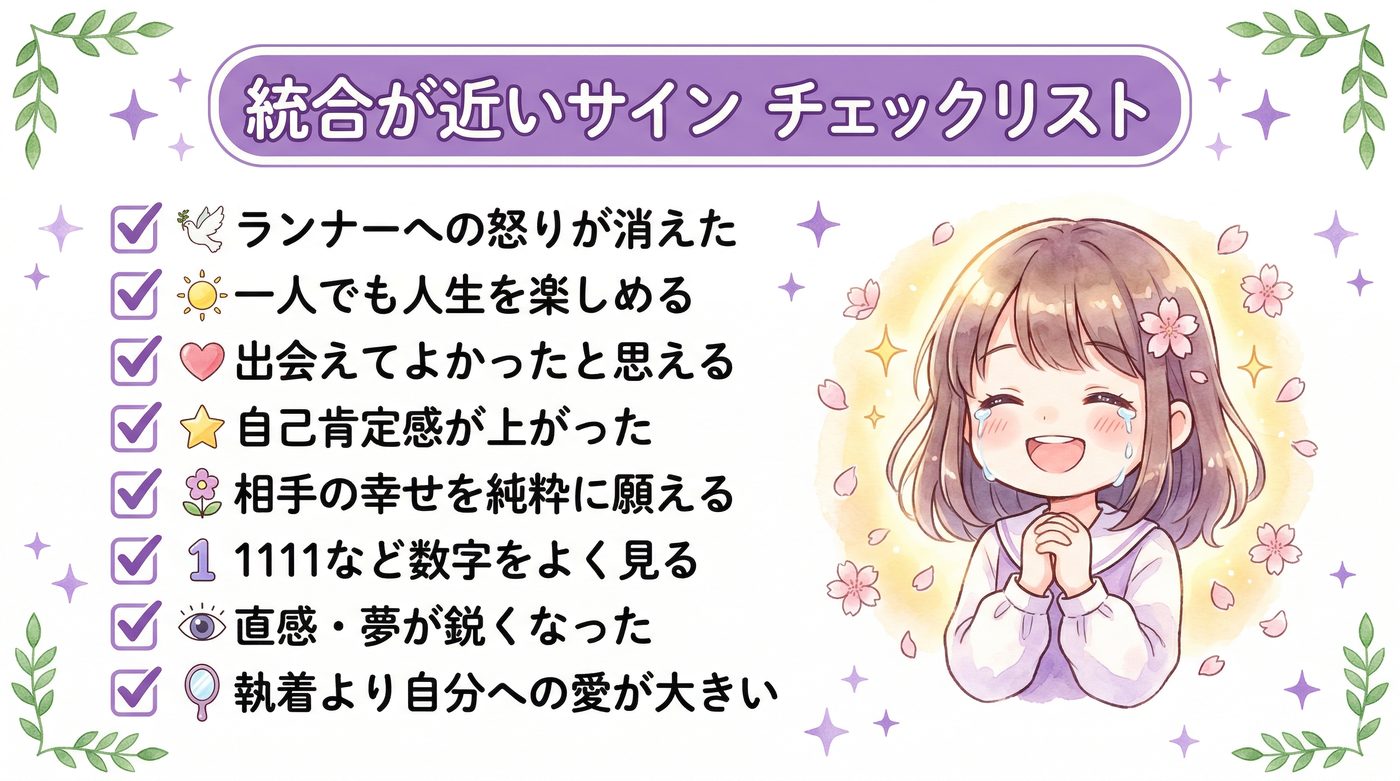 統合が近いサイン チェックリスト