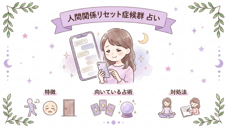 人間関係リセット症候群は占いでわかる?特徴・原因・向いている占術と対処法