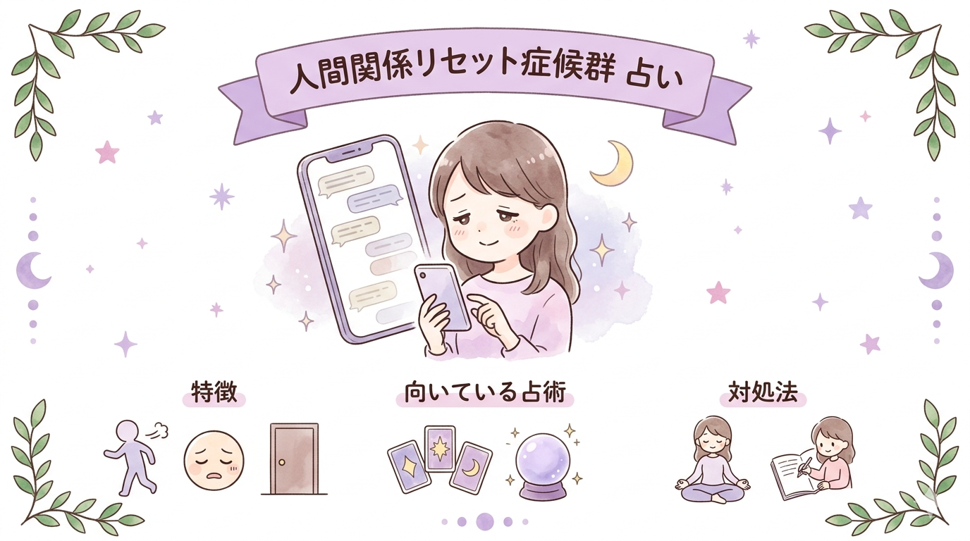 人間関係リセット症候群は占いでわかる？特徴・原因・向いている占術と対処法