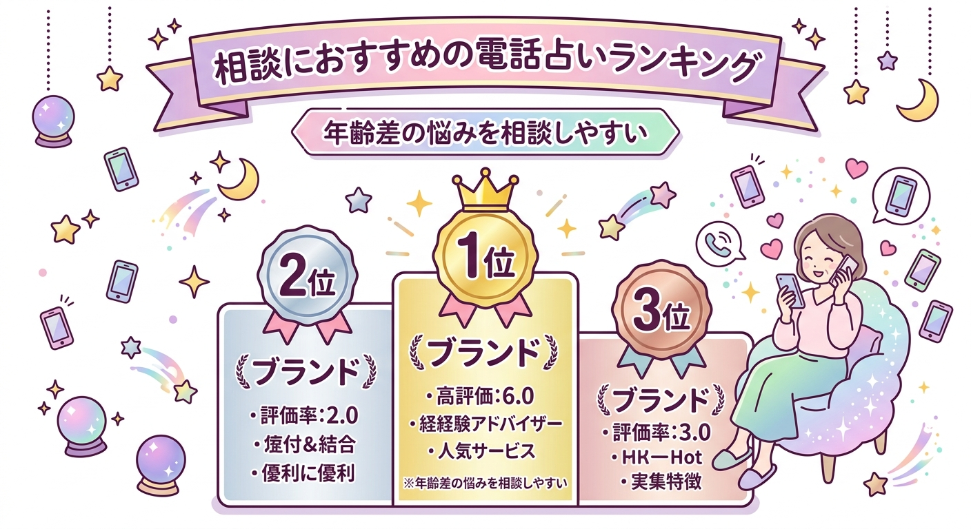 ツインレイの相談におすすめの電話占いランキング画像