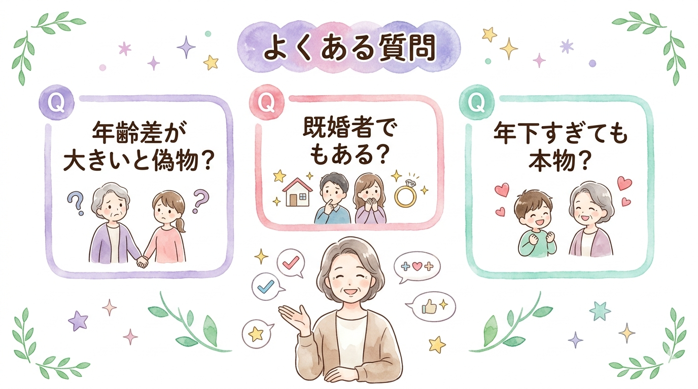 ツインレイの年齢差に関するよくある質問の図解画像