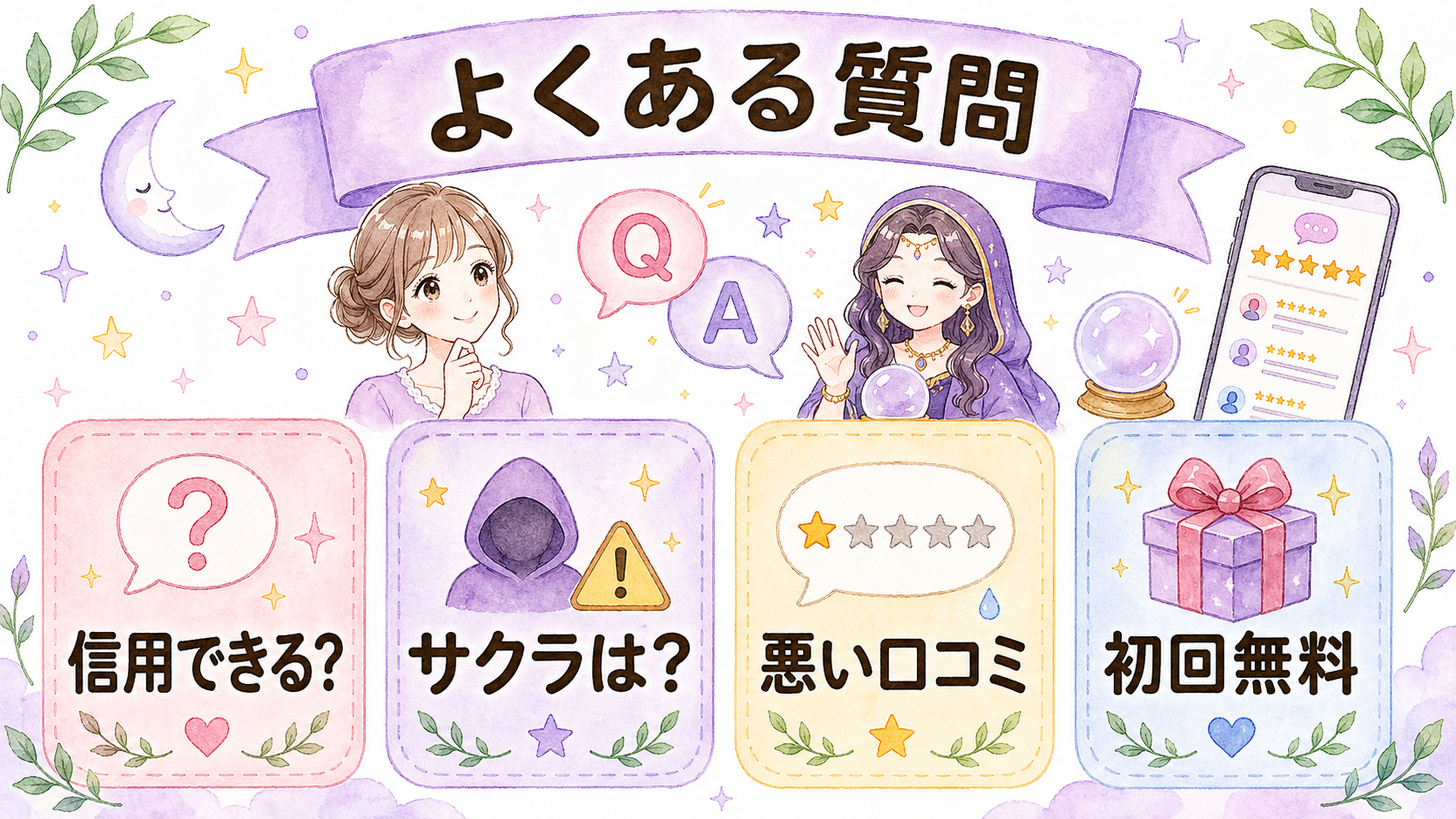 電話占いの口コミに関するよくある質問