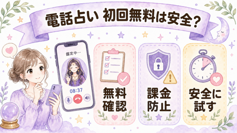 電話占いの初回無料は安全？無料だけで試す使い方と課金を防ぐ注意点