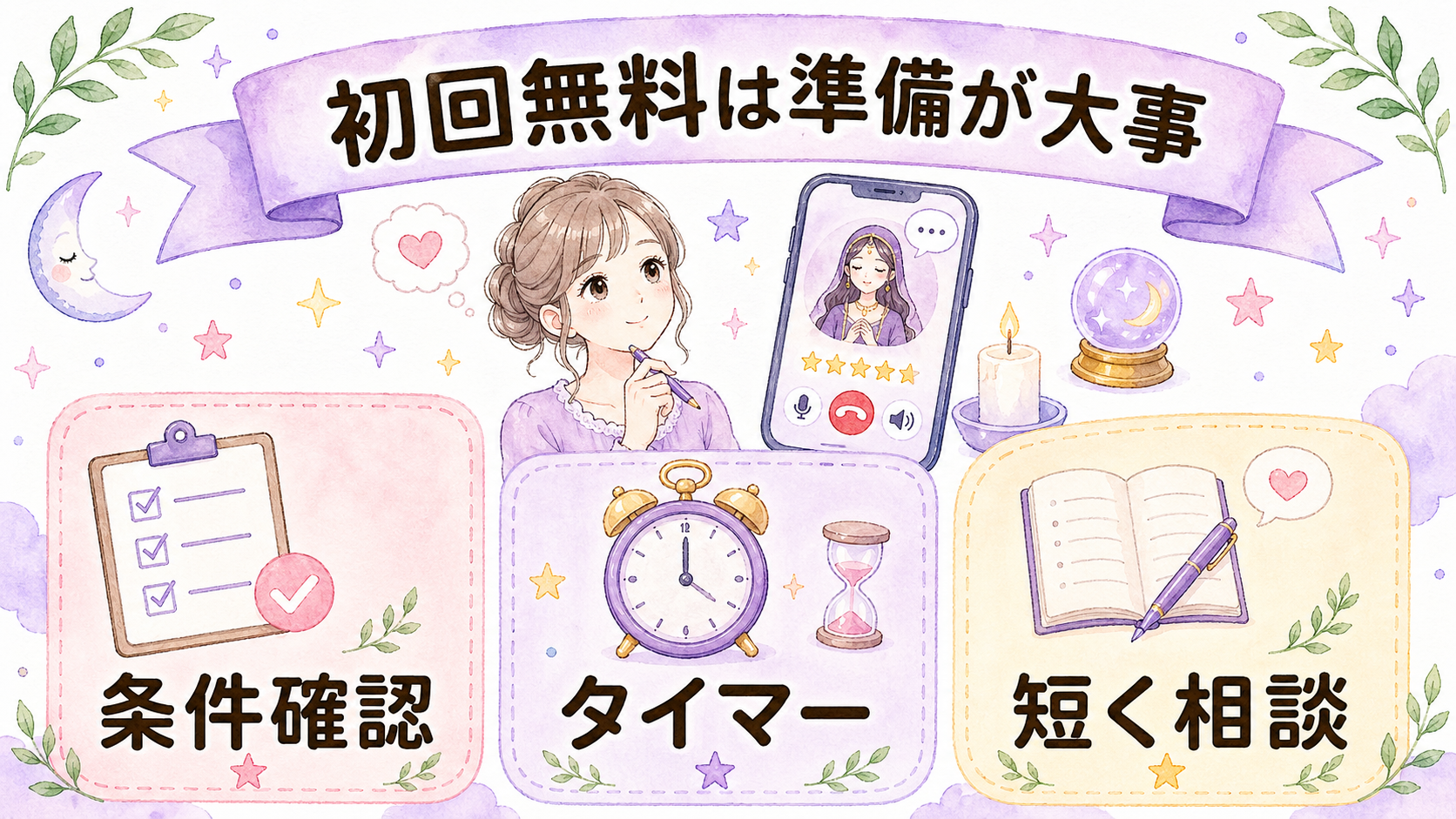 電話占いの初回無料は安全に使えるか