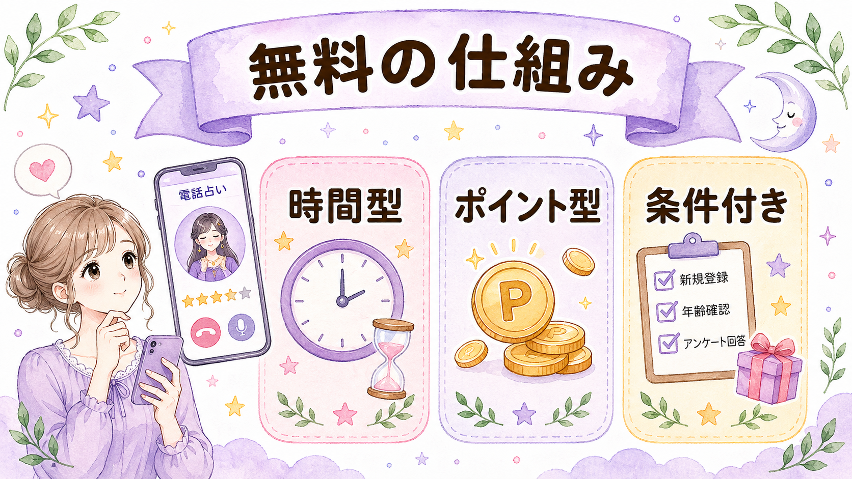 初回無料の時間型とポイント型の違い