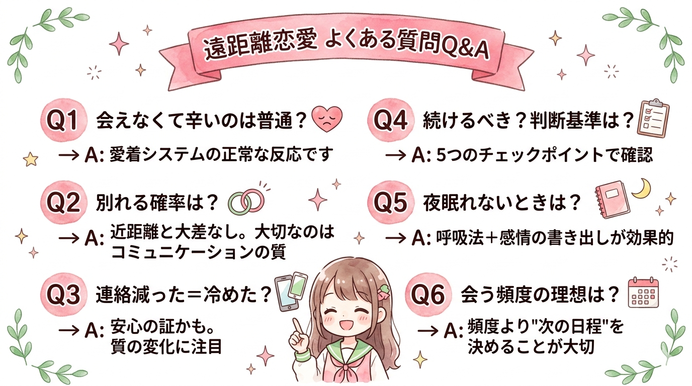 遠距離恋愛のよくある質問FAQ