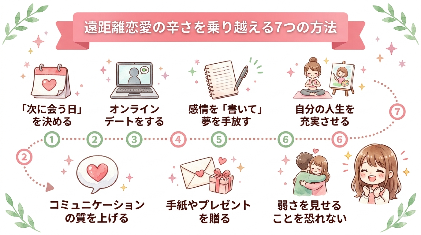 遠距離恋愛の辛さを乗り越える7つの方法