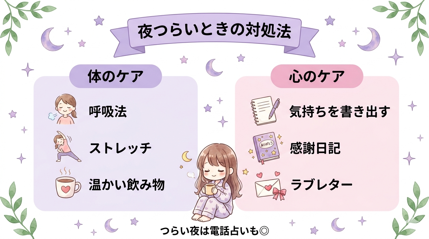 夜中の寂しさに対処する方法