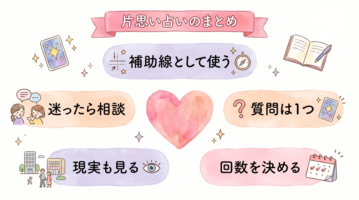 片思い占いに関するよくある質問をまとめた図解
