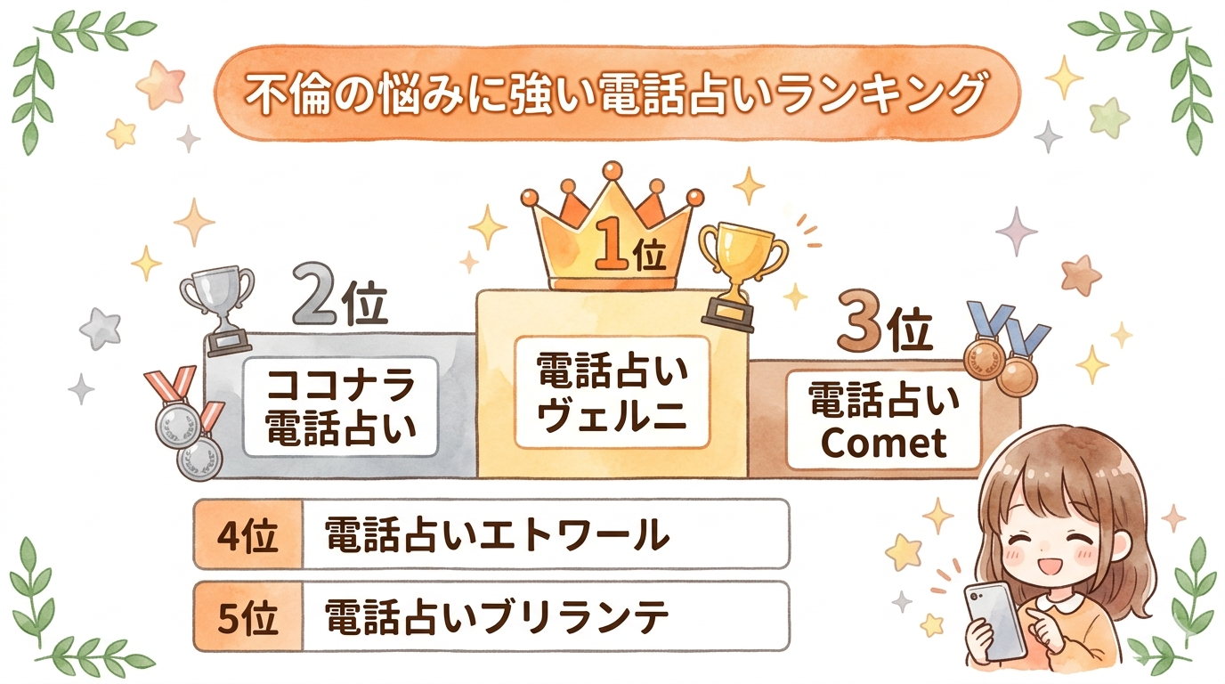 不倫相談におすすめの電話占いランキング