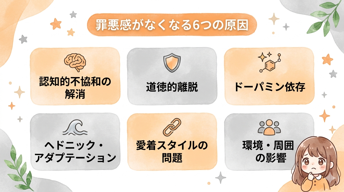 不倫の罪悪感がなくなる6つの原因