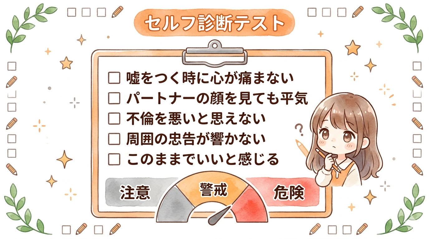 不倫の罪悪感セルフ診断テスト