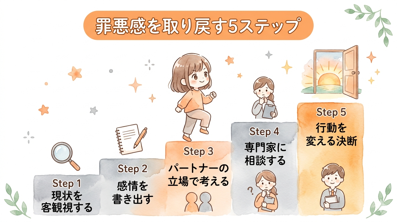 不倫の罪悪感を取り戻す5つのステップ
