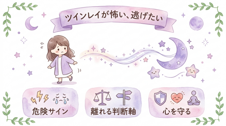 ツインレイが怖い、逃げたいと感じたら｜離れる判断軸と危険サイン、心を守る対処法