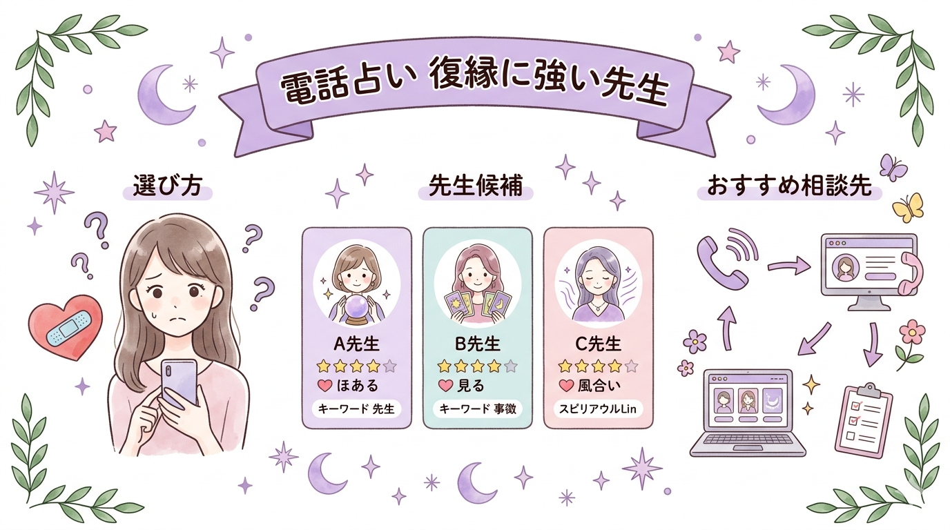 電話占いで復縁に強い先生は？失敗しない選び方とおすすめ相談先5選