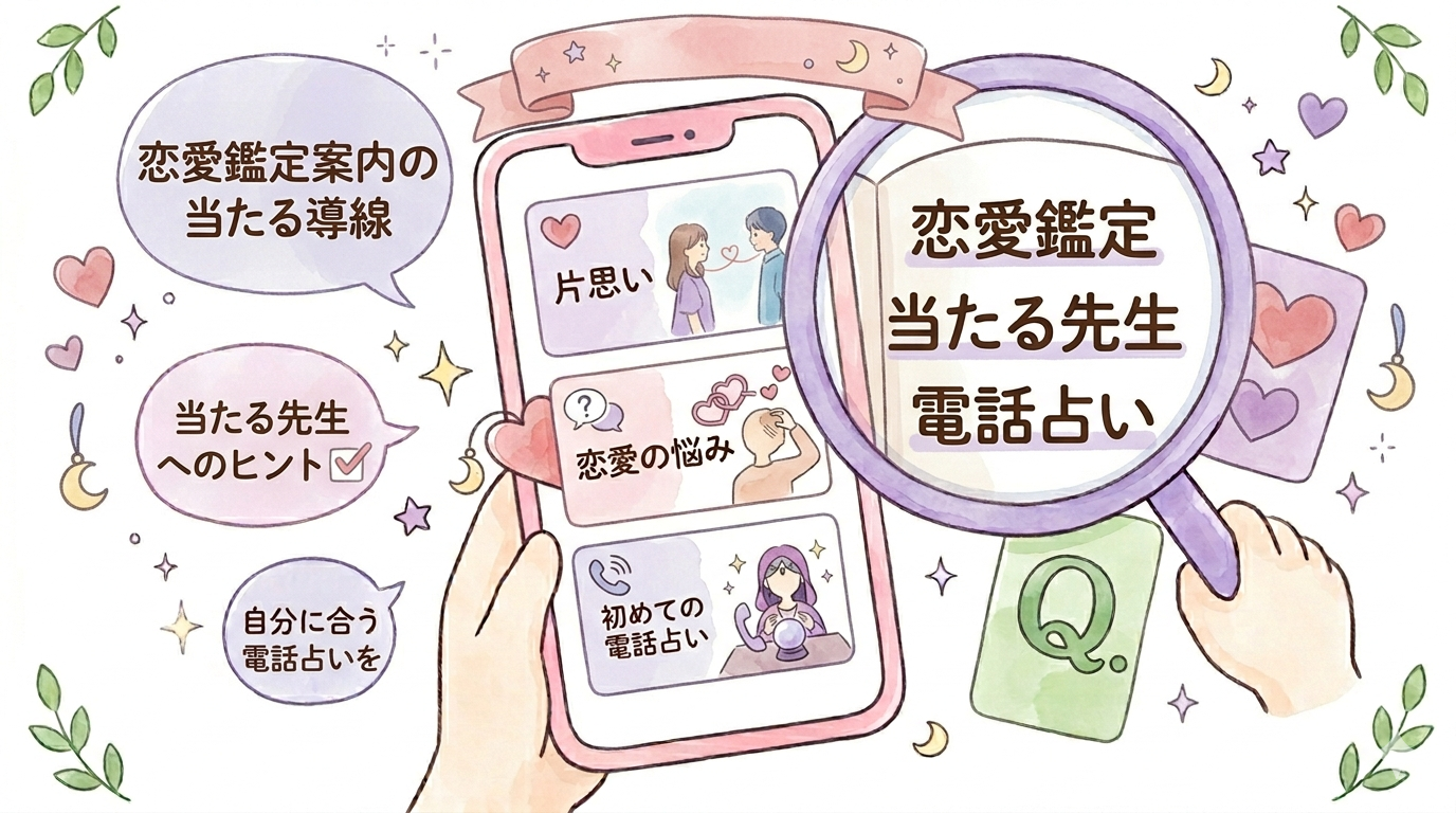恋愛鑑定が当たる電話占いは？悩み別の選び方とおすすめ相談先5選