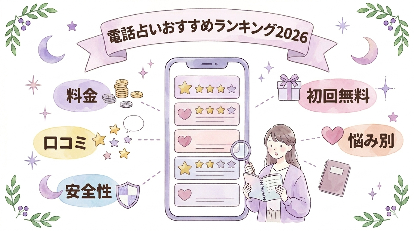 電話占いおすすめランキング2026｜初回無料・料金・口コミで失敗しない選び方
