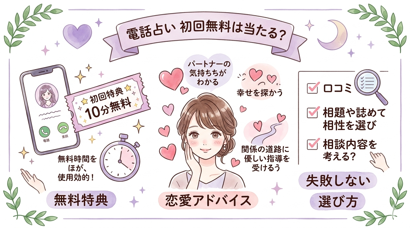 電話占いの初回無料は当たる？失敗しない選び方とおすすめ5サービス比較