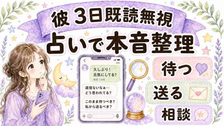 既読無視3日で彼の気持ちは?占いでわかる本音と送るべきLINE