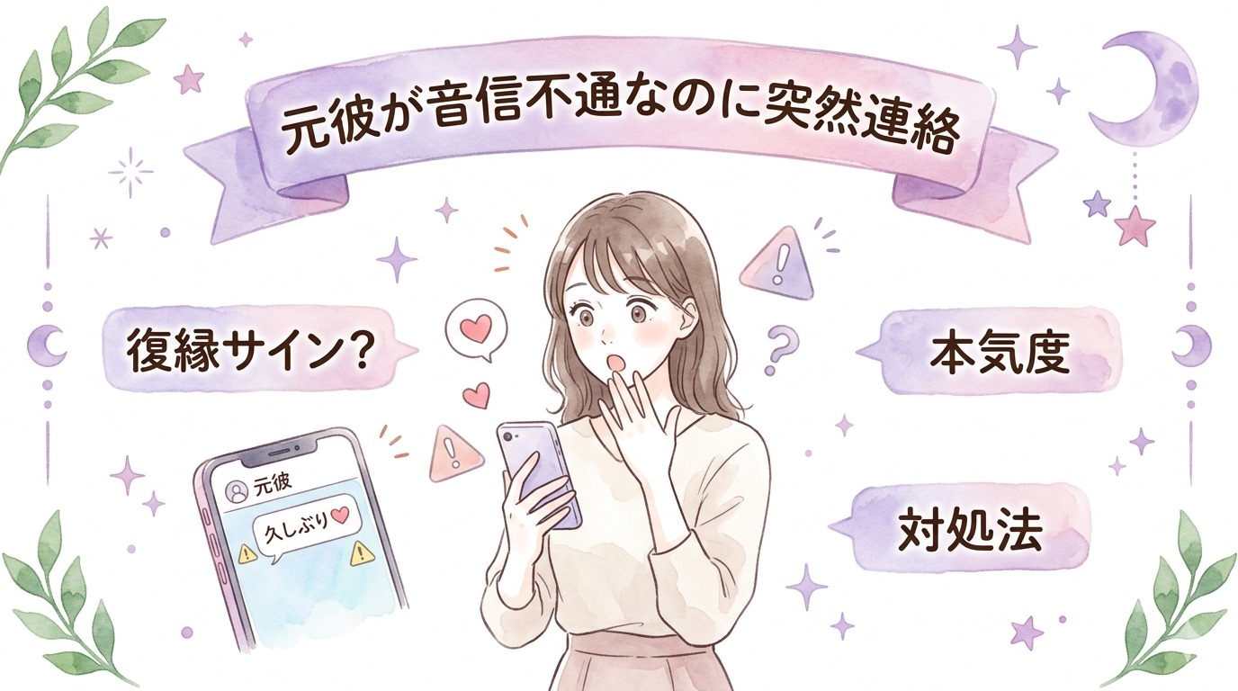 復縁したい元彼が音信不通なのに突然連絡してきた理由は？本気度の見分け方と対処法