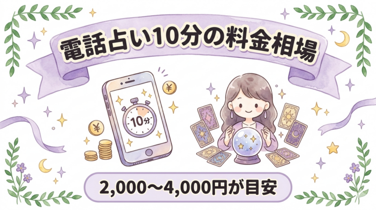 電話占い10分の料金相場はいくら？1分単価別の早見表と安く相談するコツ