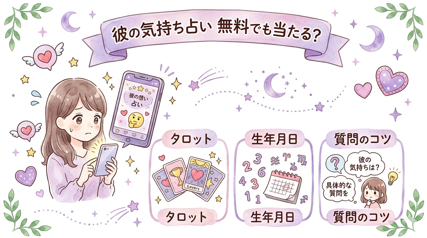 彼の気持ち占いは無料でも当たる？当たりやすい占い方5選と質問のコツ