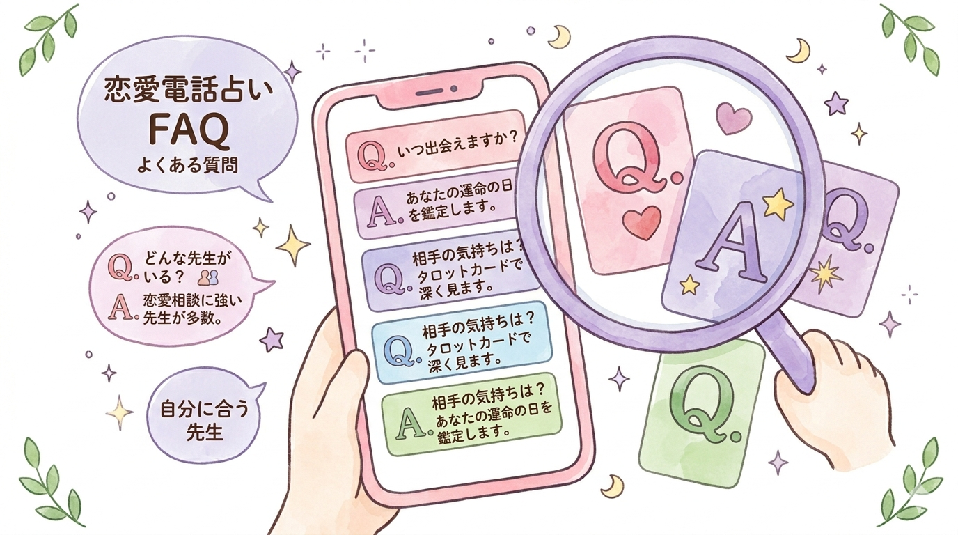恋愛鑑定が当たる電話占いのよくある質問