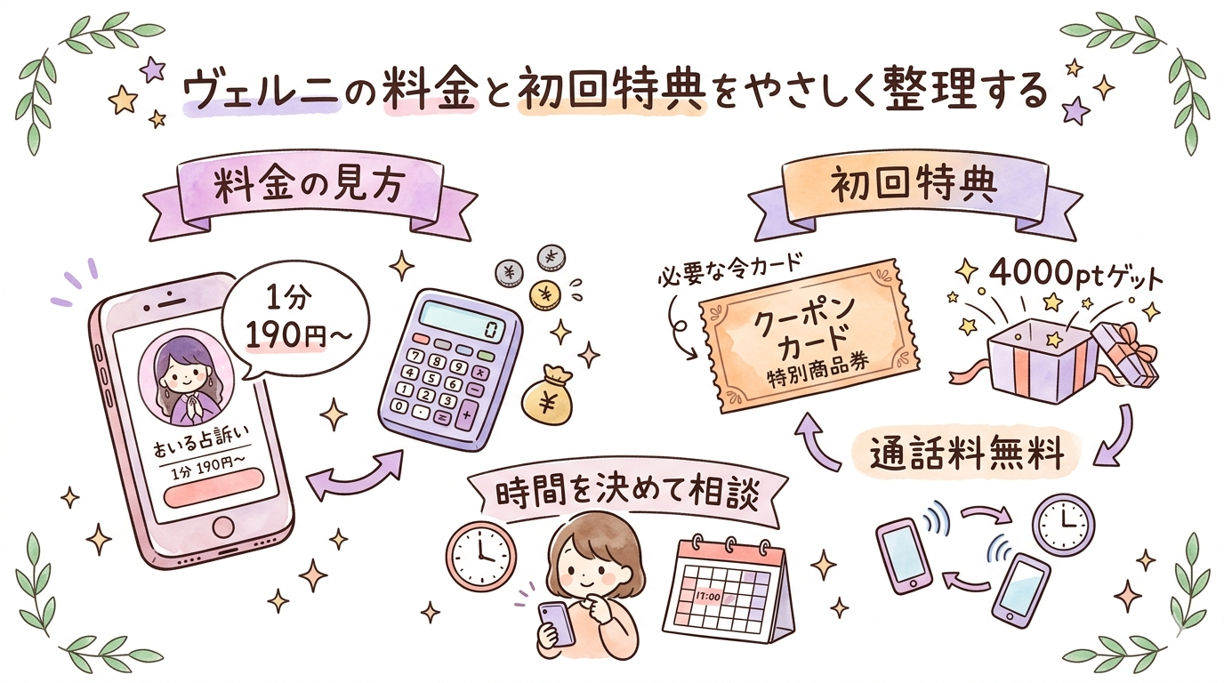 ヴェルニのよくある質問をまとめたイラスト