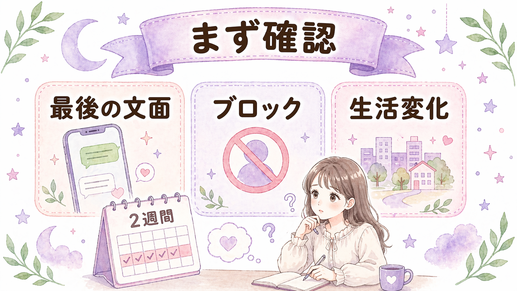 音信不通が2週間続く時にまず整理すること
