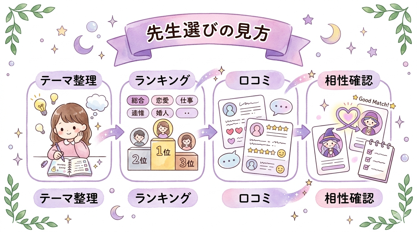 電話占いカリスで占い師選びを失敗しにくくする見方