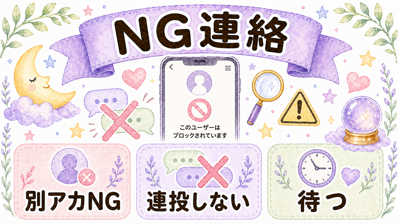 ブロック1ヶ月で避けたいNG行動