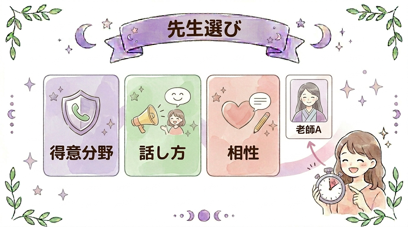 カリスで当たる先生を選ぶためのポイント