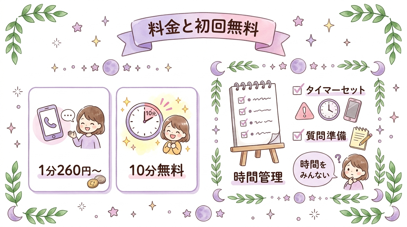 電話占いカリスの料金と初回無料の使い方