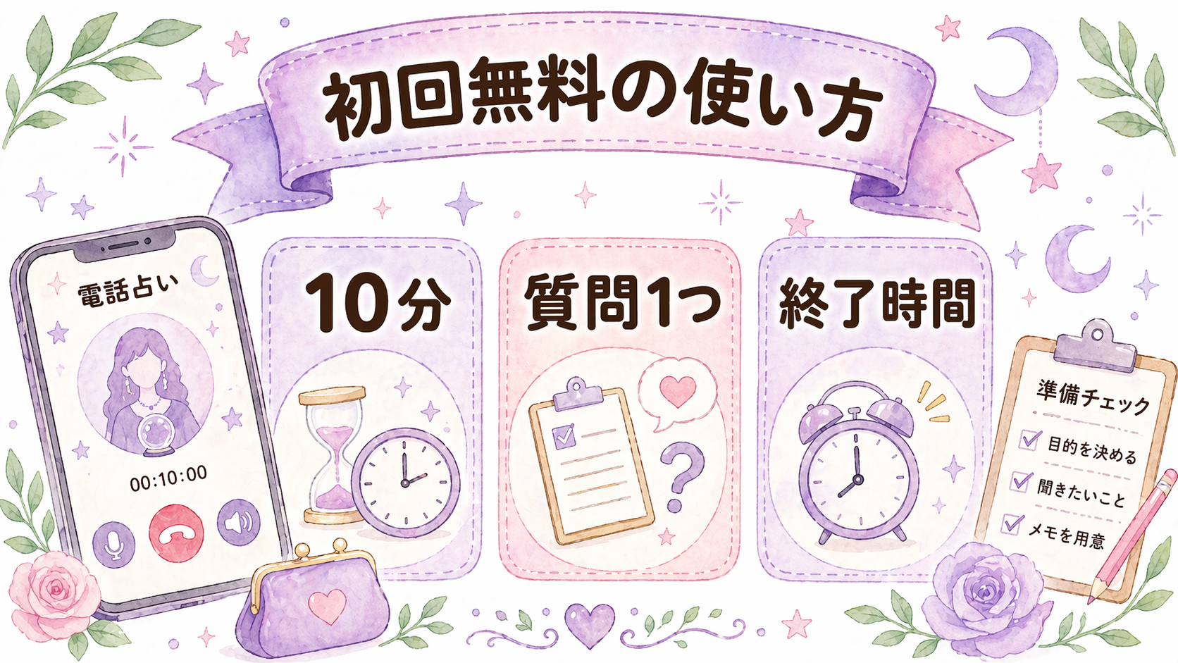 電話占いの初回無料や料金で失敗しない使い方