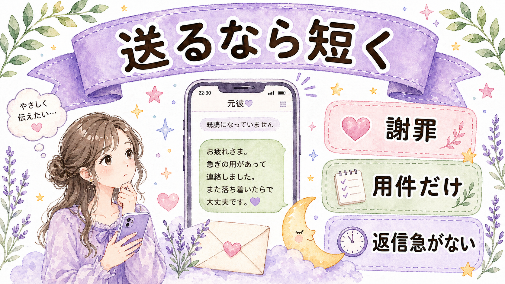 元彼に未読無視された時に送ってよい文面例